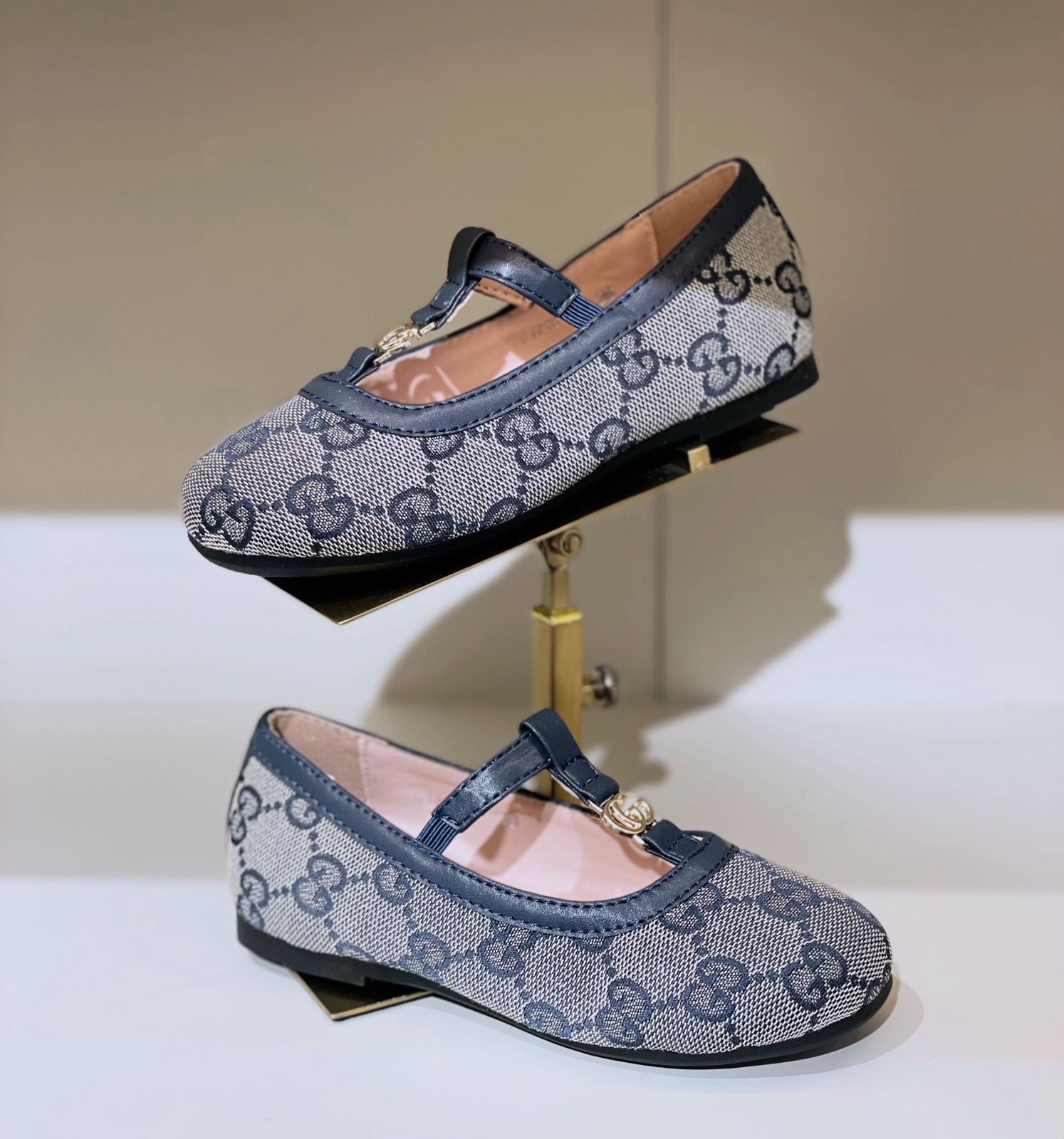 Gucci Kids Canvas Mary Jane Shoes – Iconic GG Pattern