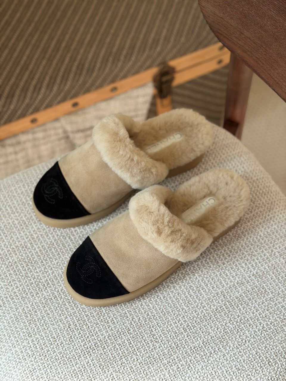Chanel Women’s Winter Slippers – Cozy Fur Edition