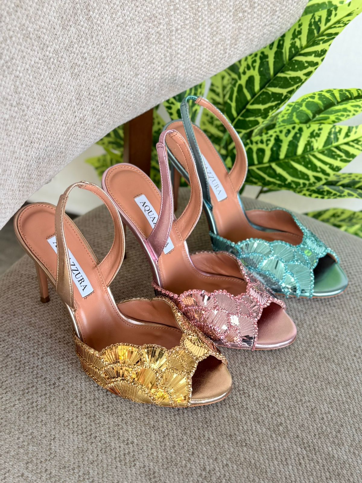 Aquazzura Ce Soir Crystal Heel Sandals – Luxury Evening Collection