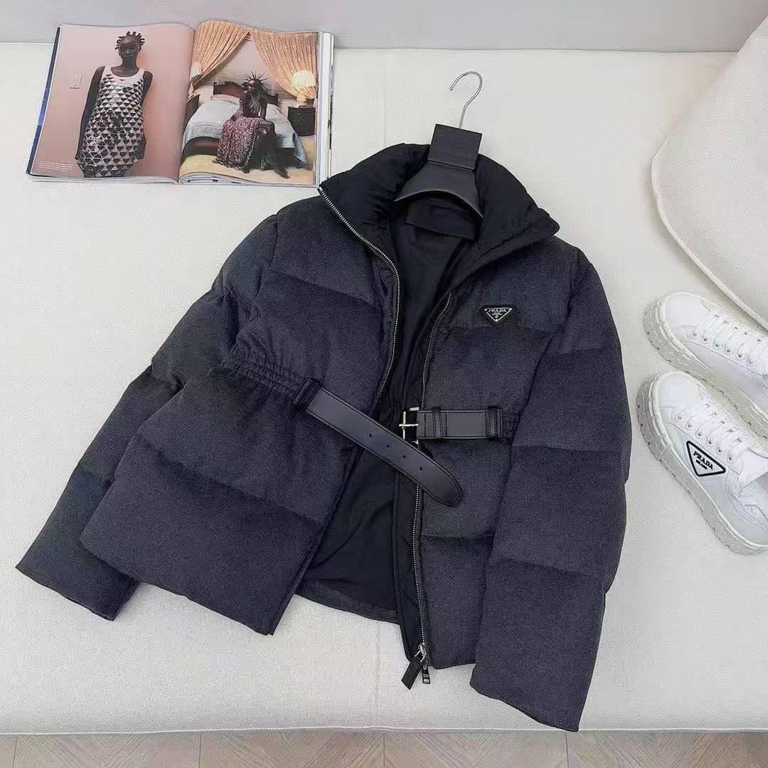 Prada Belted Puffer Jacket – Premium Winter Collection