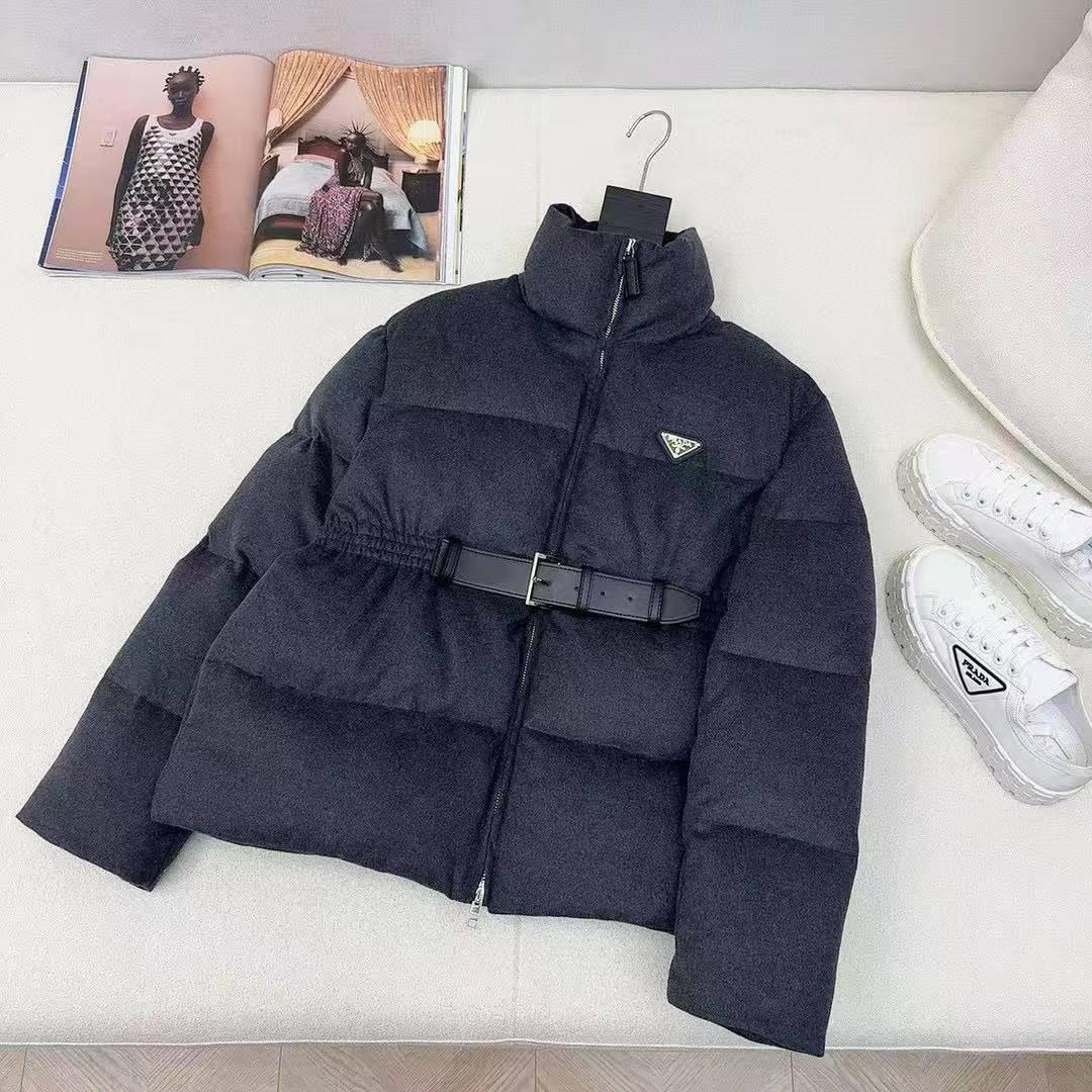 Prada Belted Puffer Jacket – Premium Winter Collection