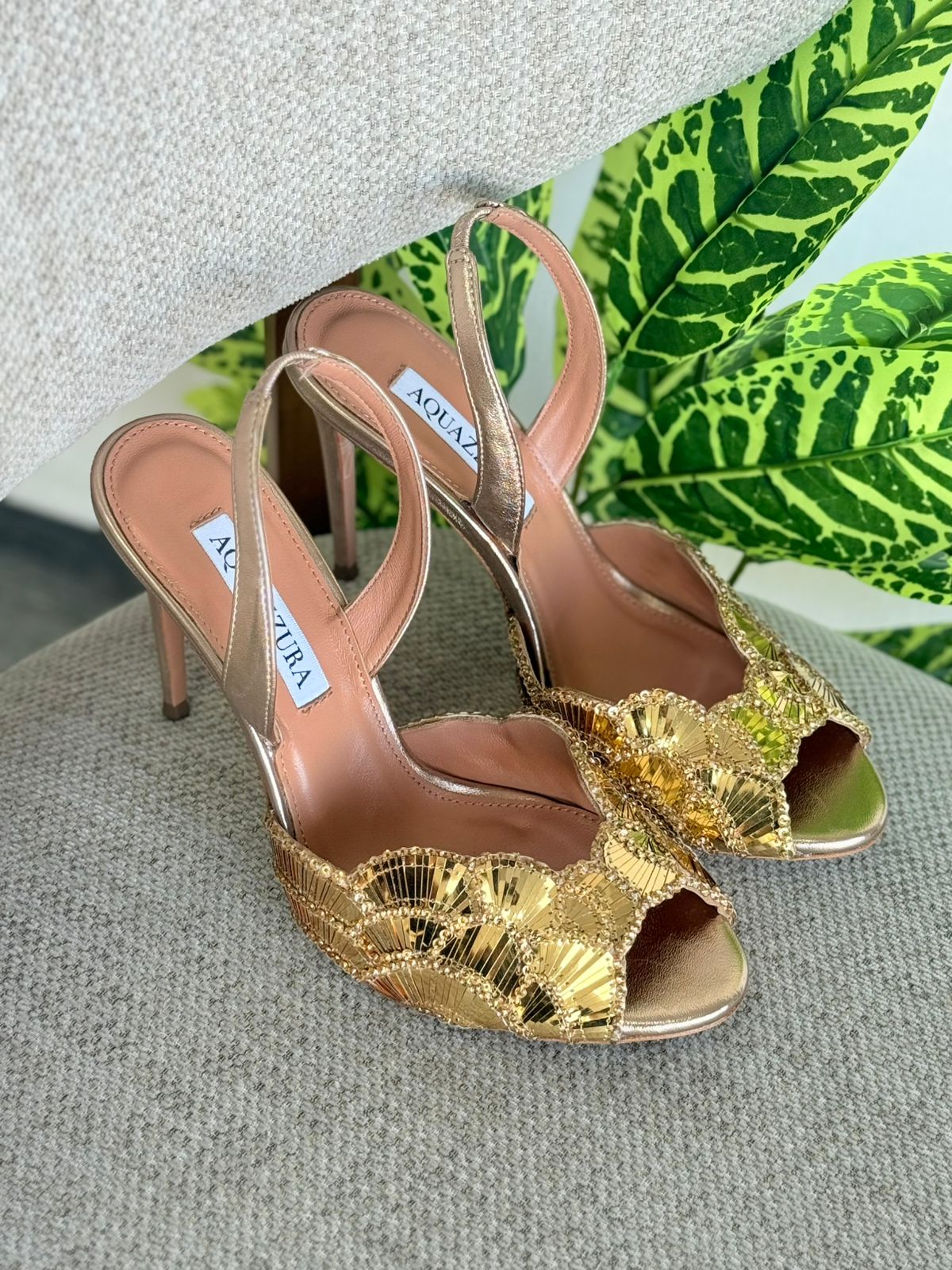 Aquazzura Ce Soir Crystal Heel Sandals – Luxury Evening Collection