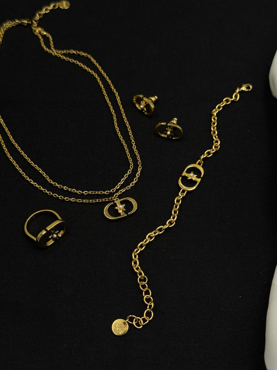 Dior CD Star Jewelry Set – Necklace, Bracelet, Ring & Earrings