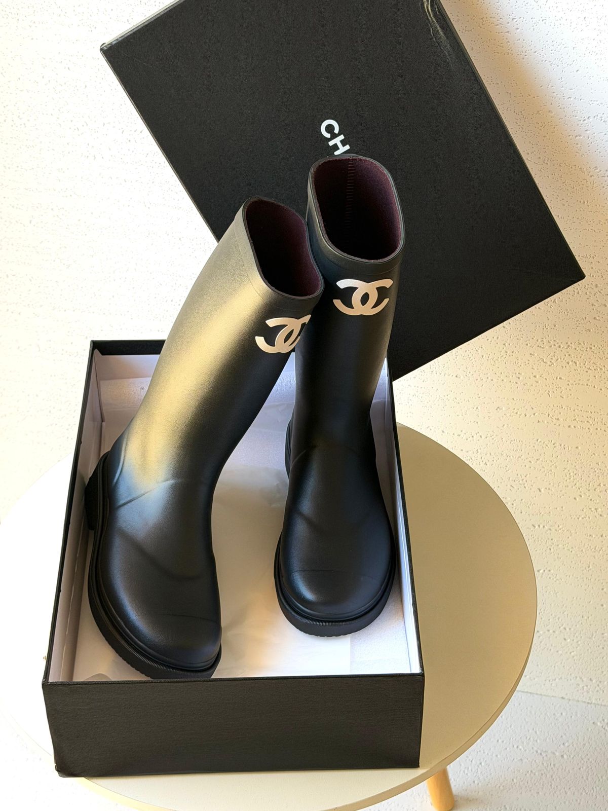 Chanel Iconic Rubber Rain Boots – Luxury Women’s Waterproof Boot