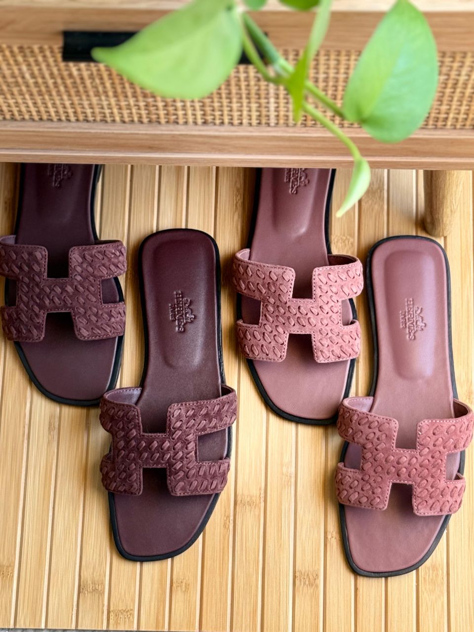 Hermès Oran Sandals – Braided Goat Suede (Flat Edition)