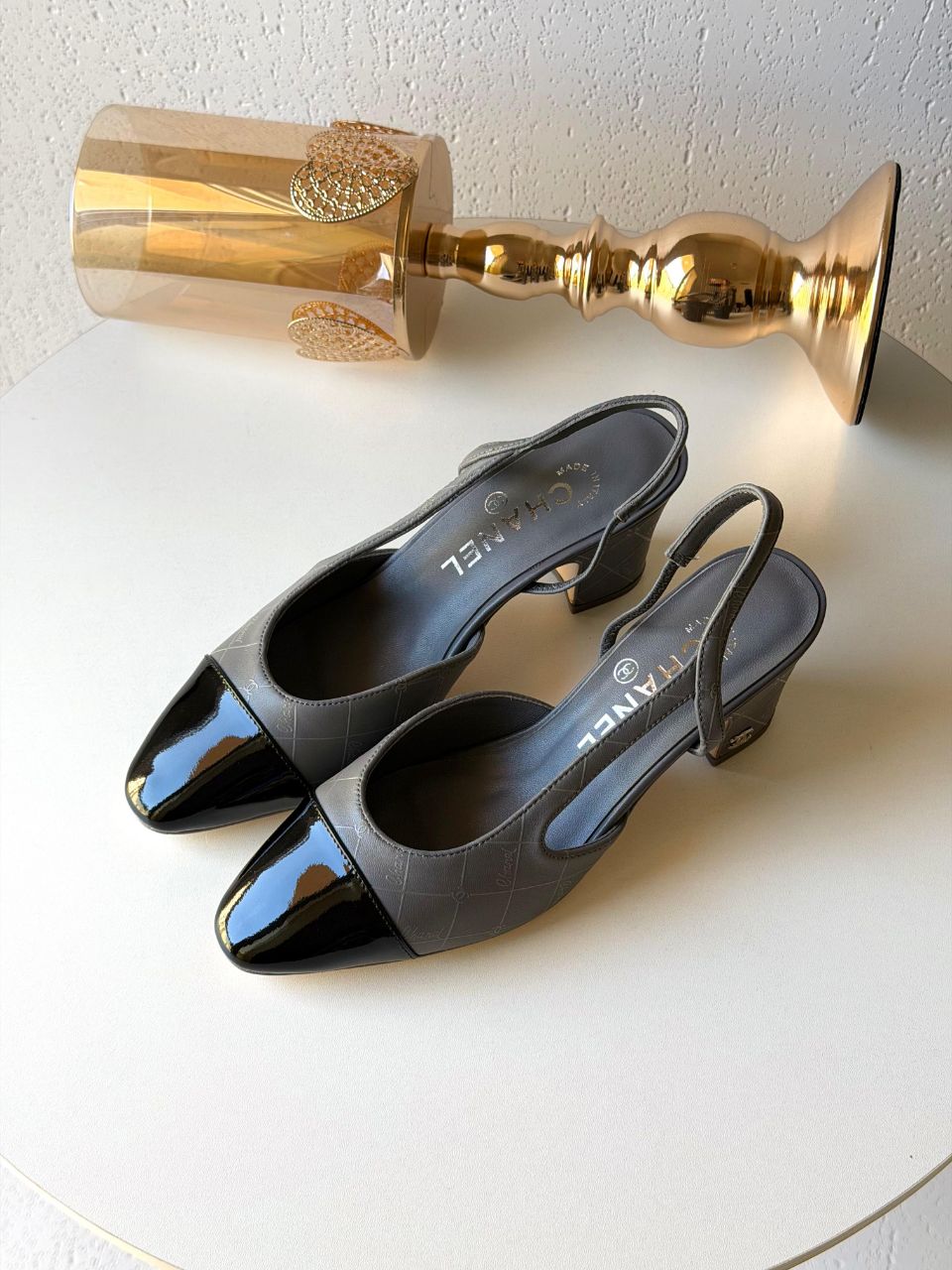 Chanel Patent-Cap Slingback Heels – New Season Collection