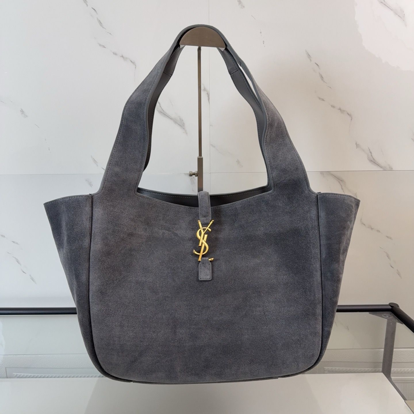 YSL Velvet Leather Tote Bag