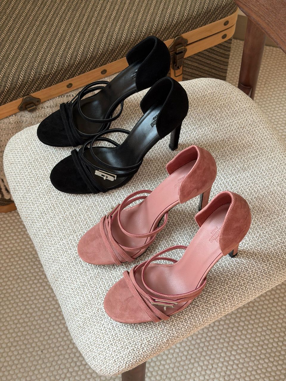 Hermès Farandole Suede High Heel Sandals – New Season