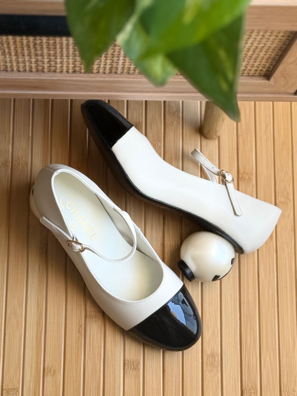 Chanel Mary Jane Two-Tone Heel Shoes – Two Colors