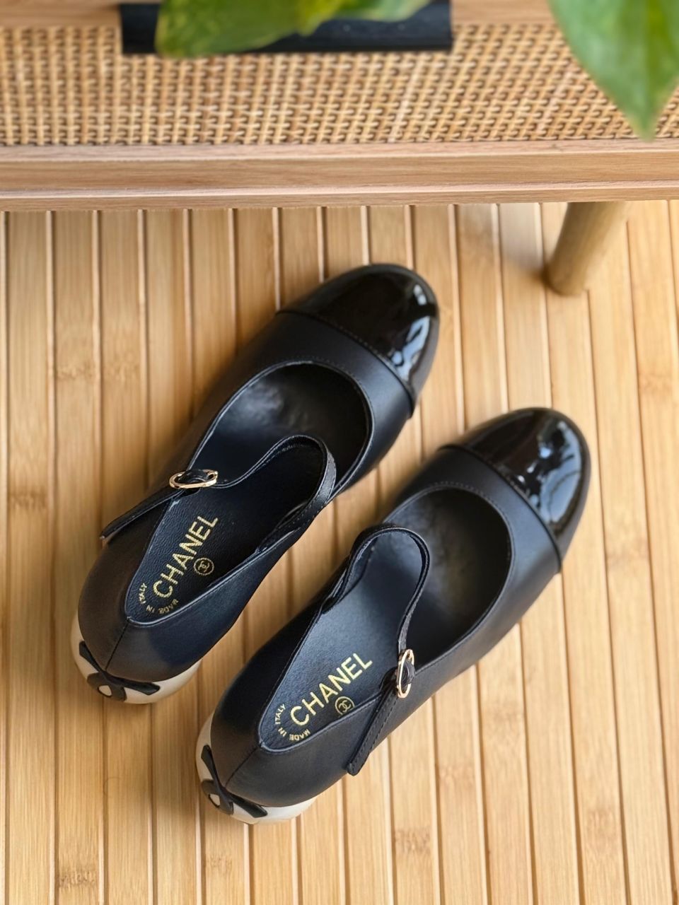 Chanel Mary Jane Two-Tone Heel Shoes – Two Colors