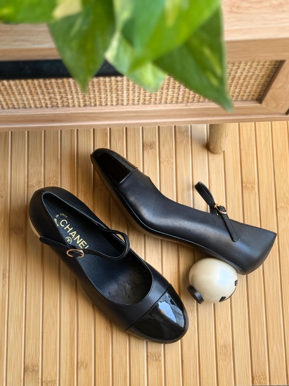 Chanel Mary Jane Two-Tone Heel Shoes – Two Colors