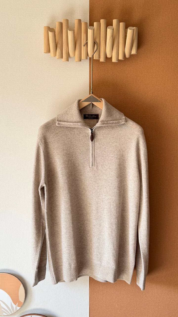 Loro Piana Men’s Half-Zip Cashmere-Blend Sweater – Luxury Soft Touch