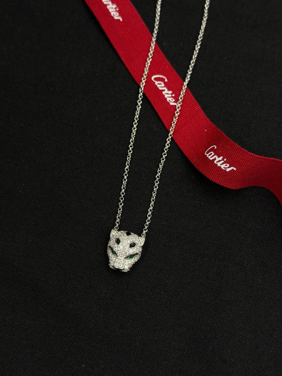 Cartier Panthère Necklace & Earrings Set – Green Eyes – Luxury Jewelry