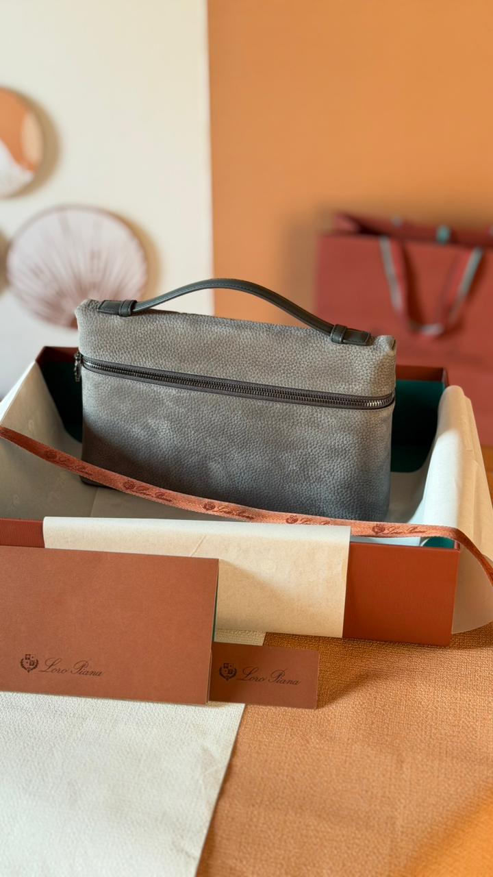 Loro Piana Extra Pouch L29 – Men’s Grained Calfskin Luxury Bag