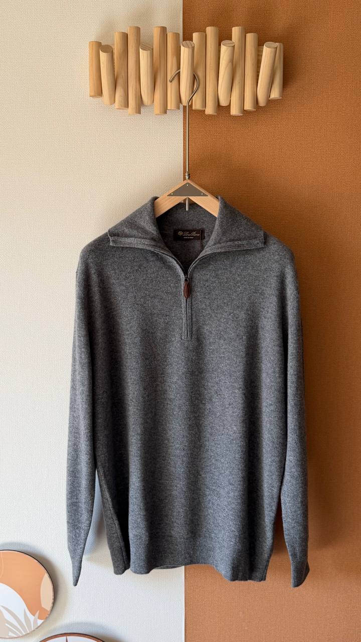 Loro Piana Men’s Half-Zip Cashmere-Blend Sweater – Luxury Soft Touch