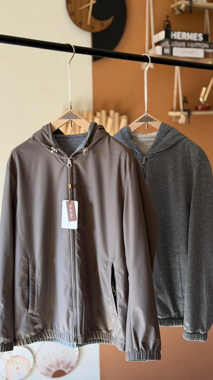 Loro Piana Reversible Hooded Jacket for Men – Lightweight Luxury Outerwear