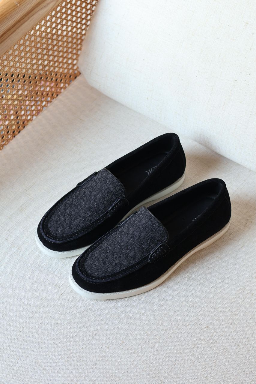 Dior Men’s Suede Loafer – Monogram Casual Luxury Shoes