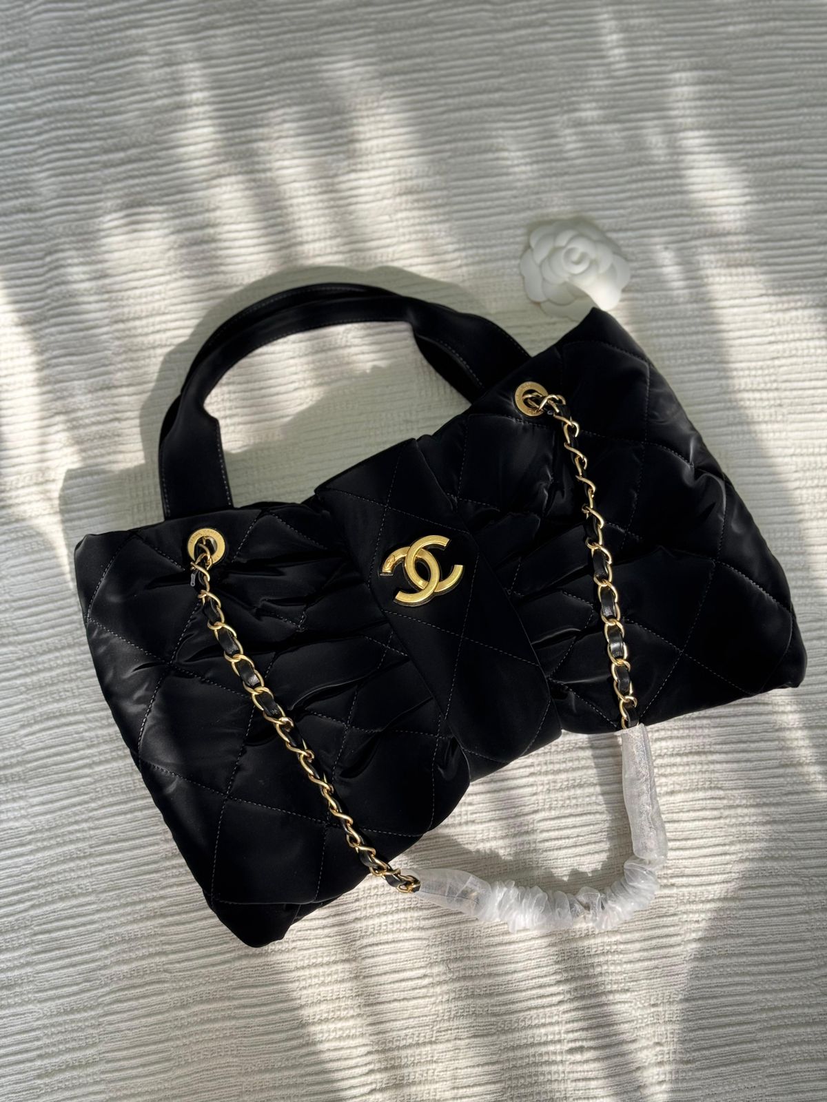 Chanel Bow Top Handle Bag – Black Gold Hardware – Mini & Medium Sizes