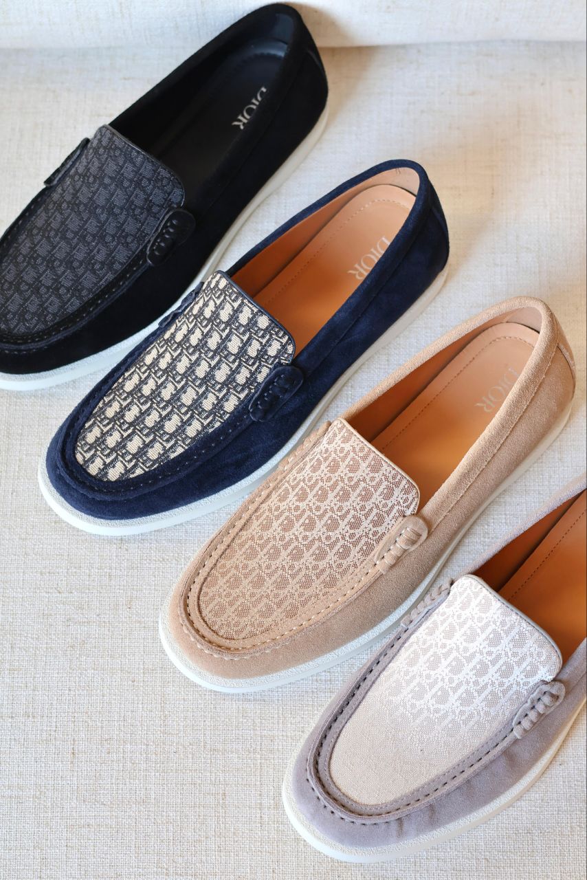 Dior Men’s Suede Loafer – Monogram Casual Luxury Shoes