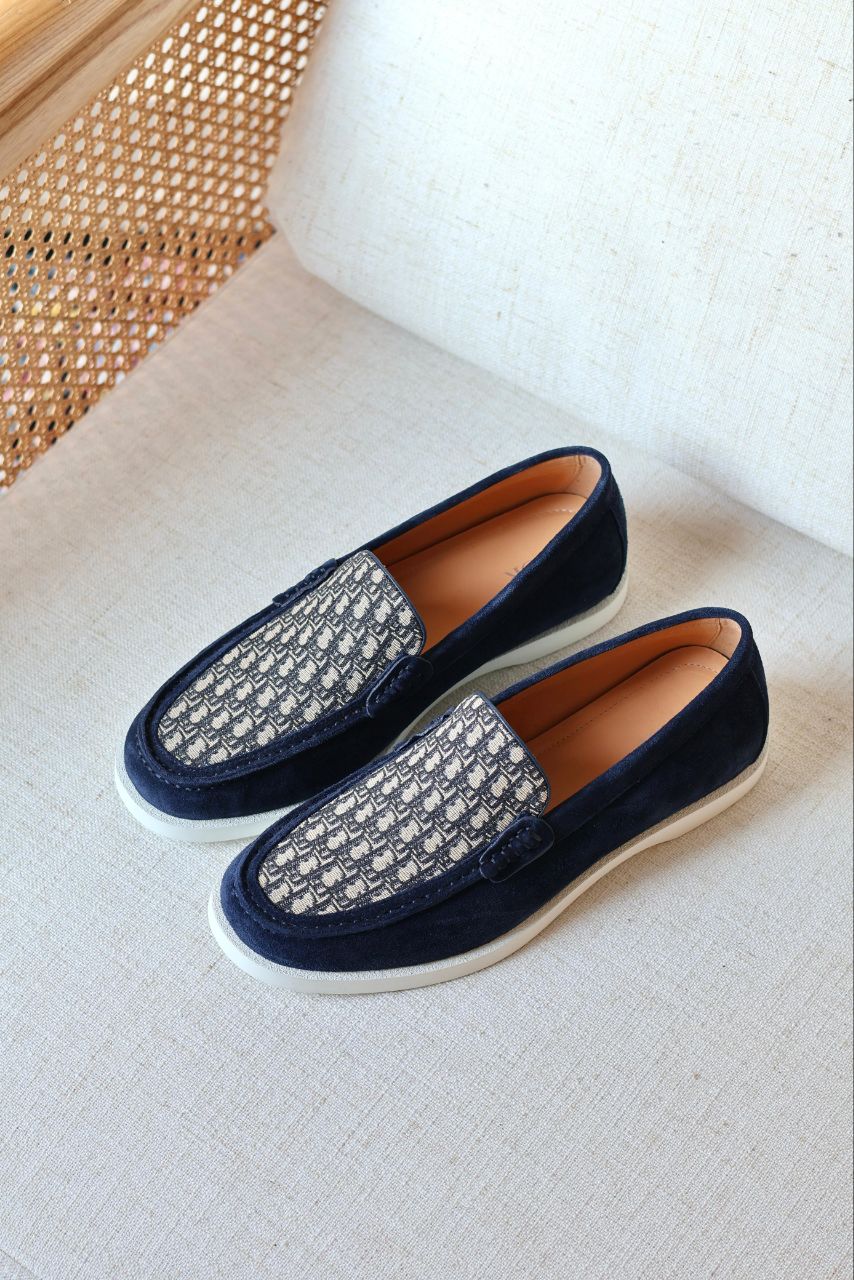 Dior Men’s Suede Loafer – Monogram Casual Luxury Shoes
