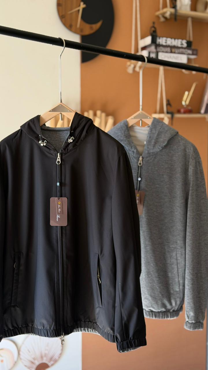 Loro Piana Reversible Hooded Jacket for Men – Lightweight Luxury Outerwear