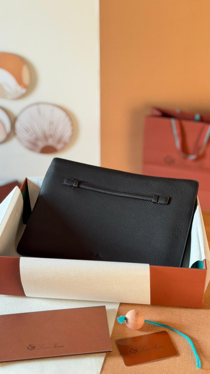 Loro Piana Extra Pouch A4 – Men’s Calfskin Luxury Hand Pouch