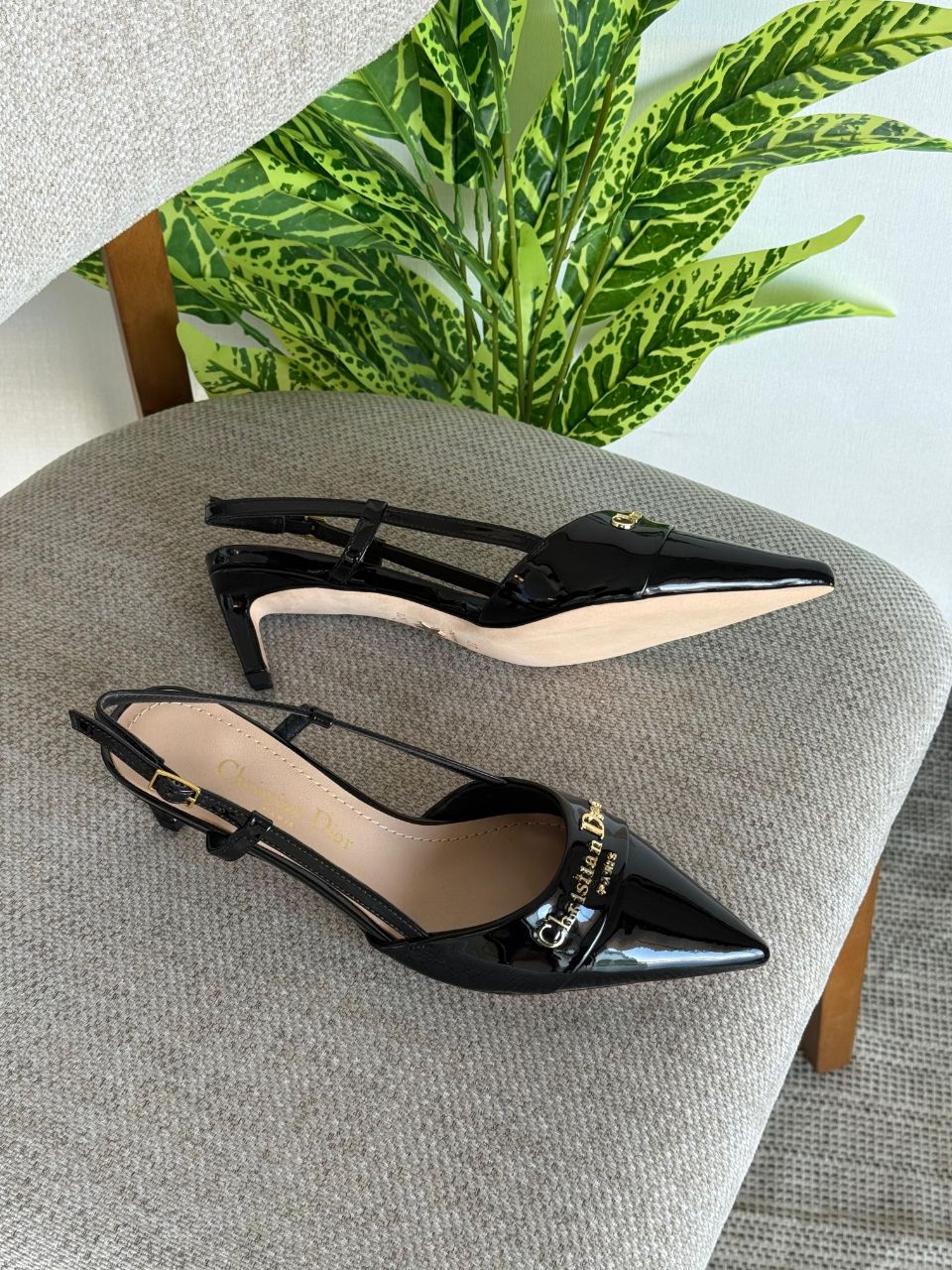 Dior Patent Leather Slingback Pumps – Women’s Luxury Heels