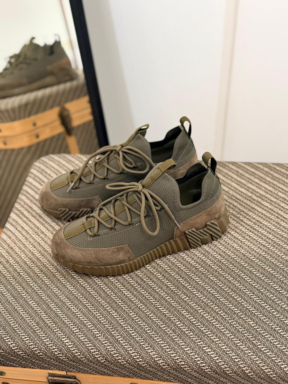 Hermès Lift Slip-On Sneaker – Military Green – Luxury Performance Style