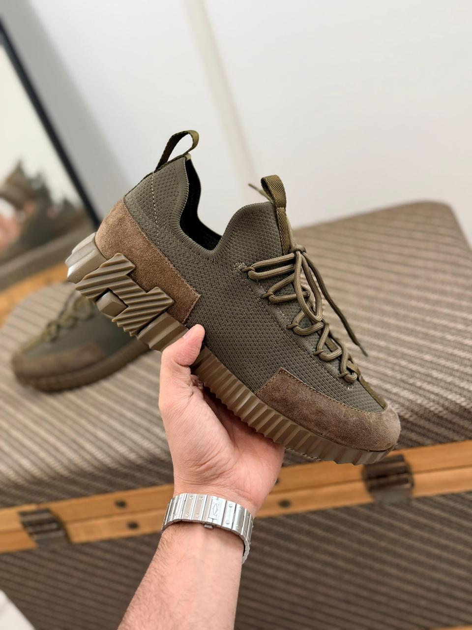 Hermès Lift Slip-On Sneaker – Military Green – Luxury Performance Style