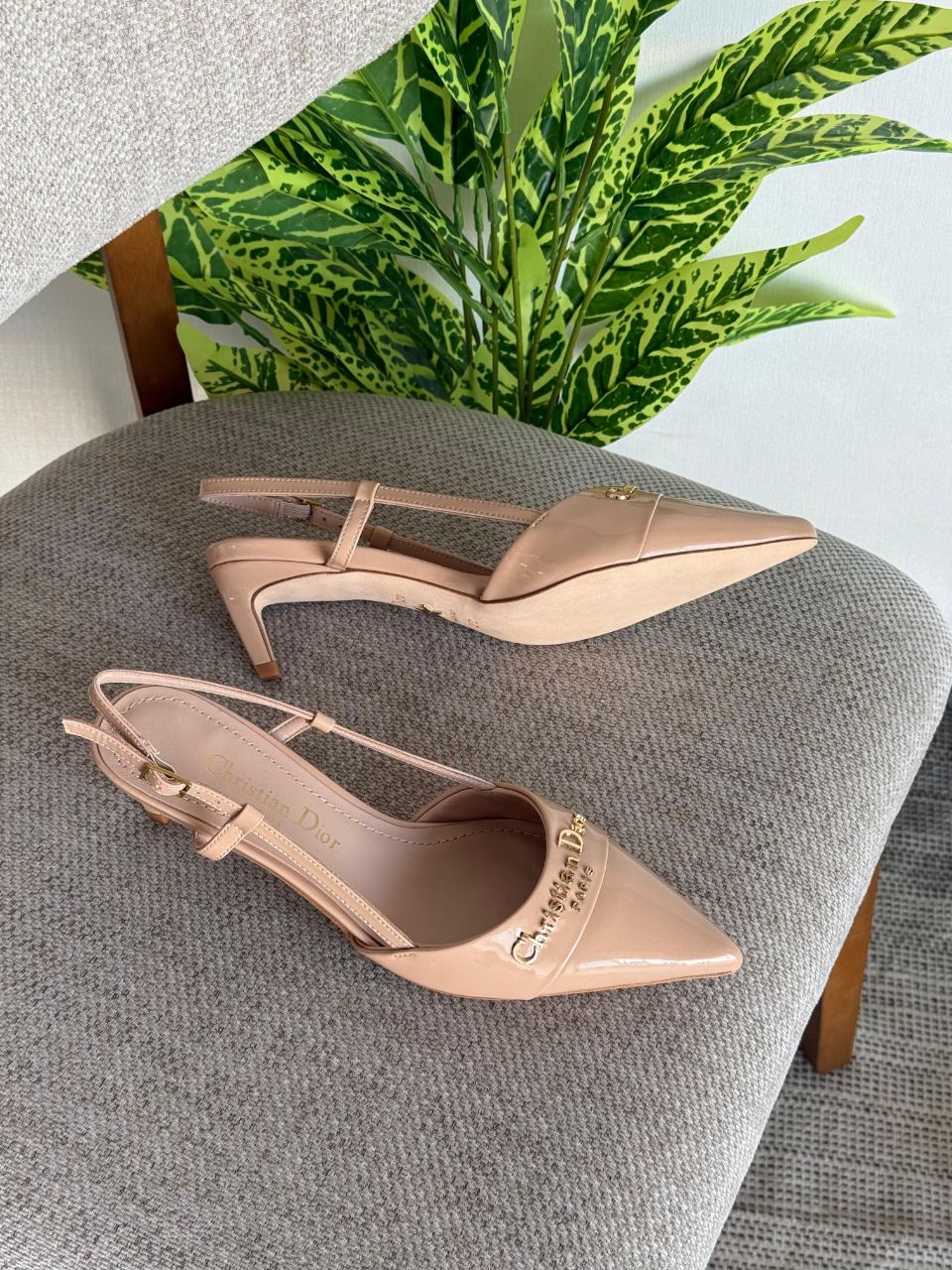 Dior Patent Leather Slingback Pumps – Women’s Luxury Heels