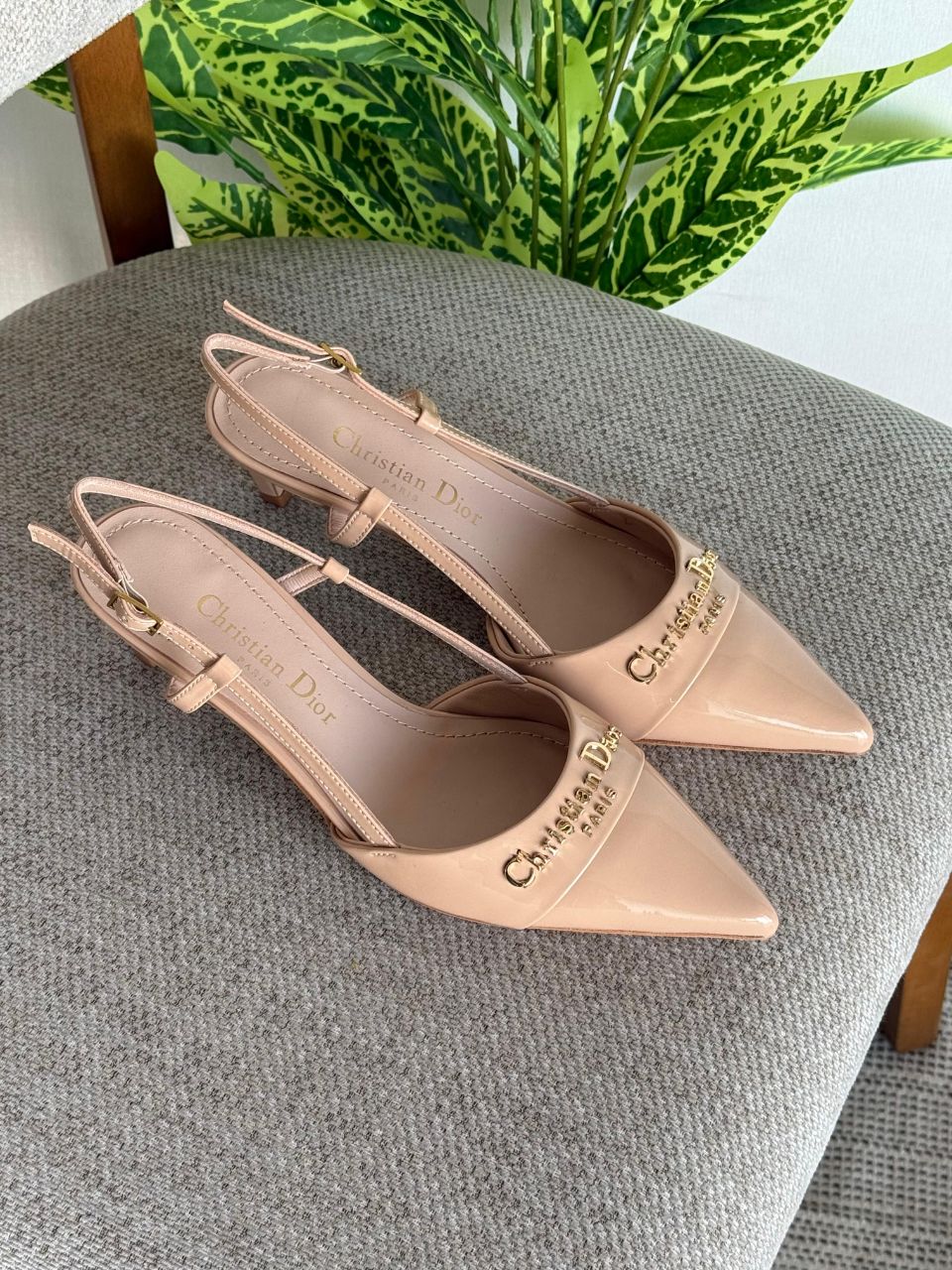 Dior Patent Leather Slingback Pumps – Women’s Luxury Heels