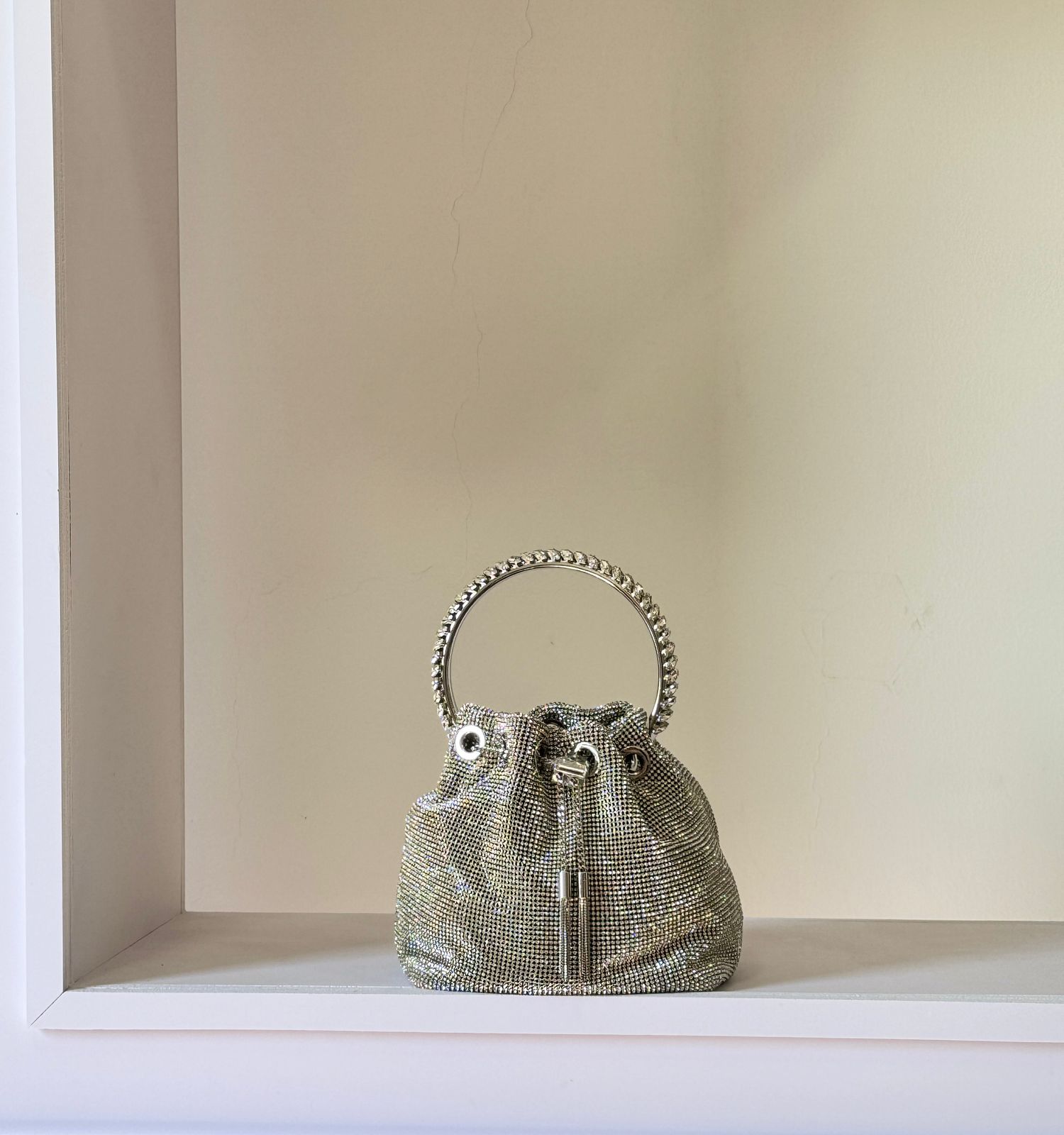 Jimmy Choo Crystal Mini Bucket Bag