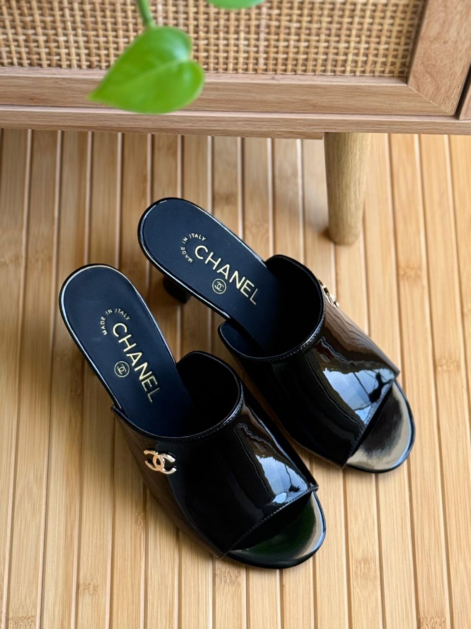 Chanel Patent Open-Toe Heels – Women’s Luxury Sandals