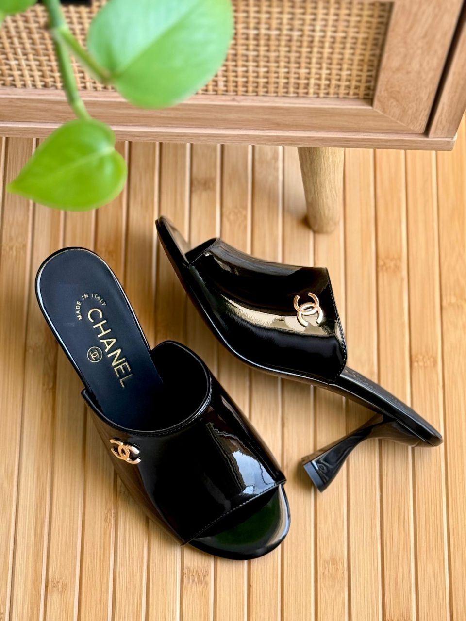 Chanel Patent Open-Toe Heels – Women’s Luxury Sandals