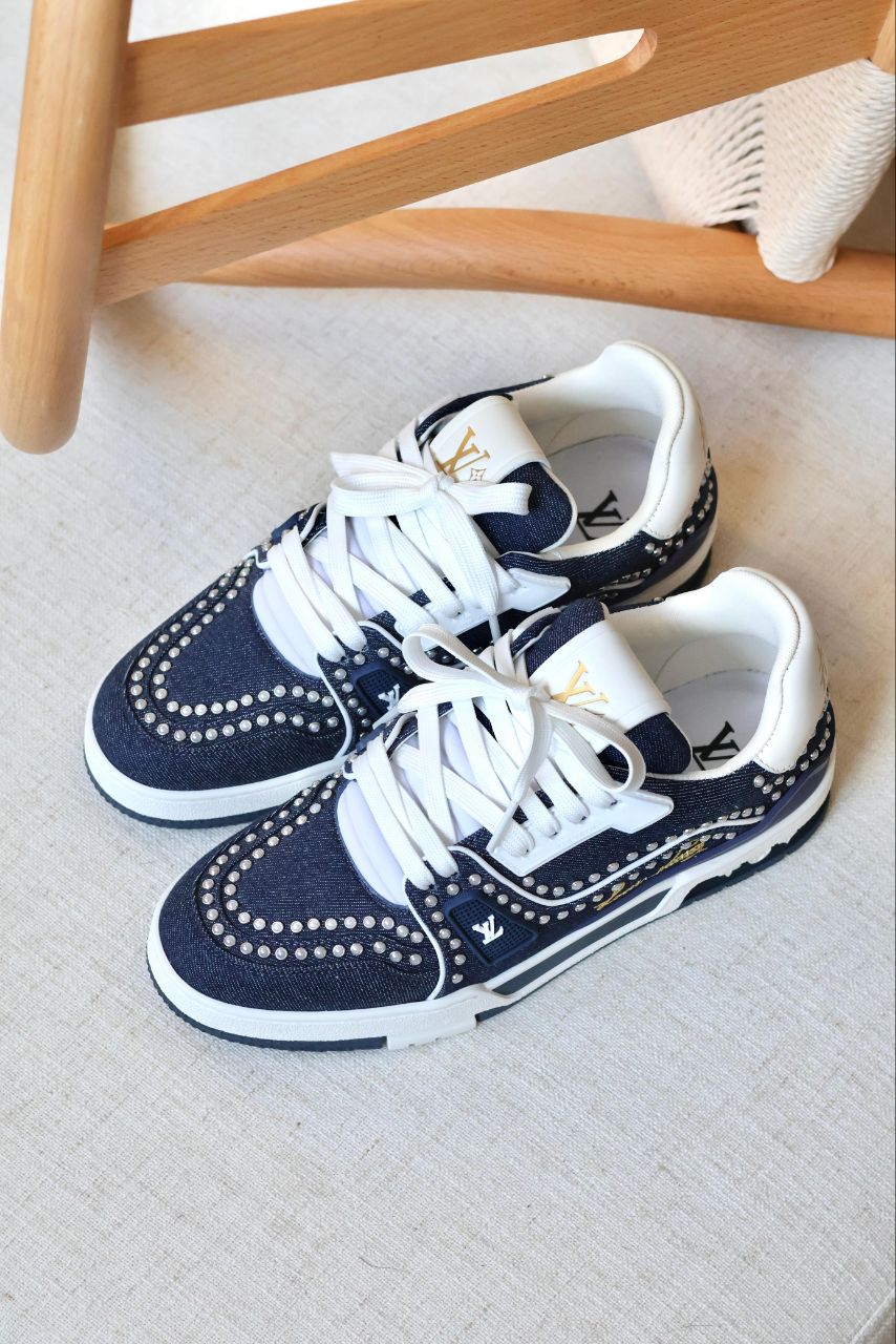 Louis Vuitton LV Trainer Denim Studs Sneaker