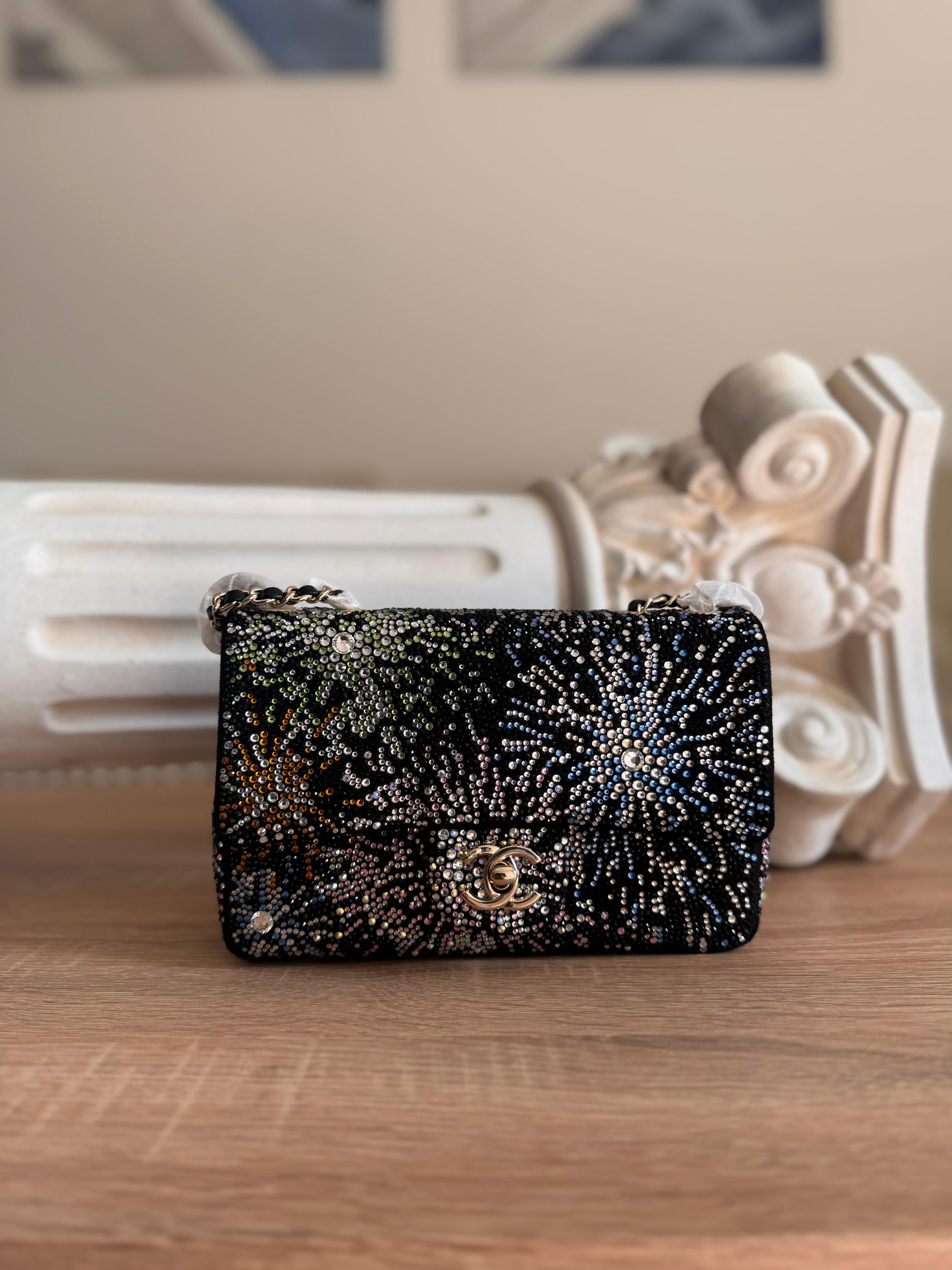 Chanel Fireworks Crystal Flap Bag – Black Sparkling Edition