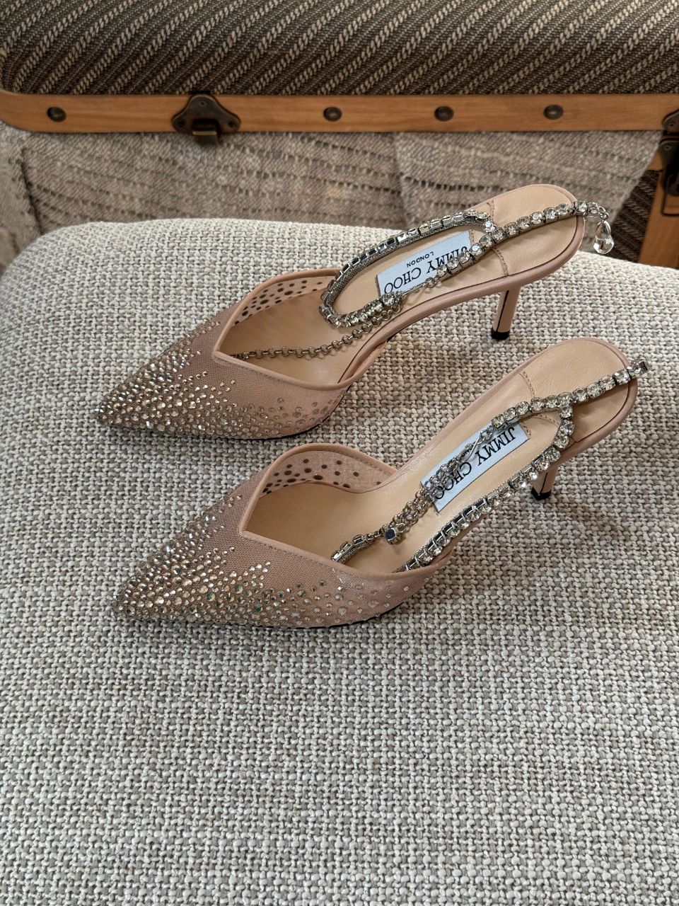 Jimmy Choo Crystal Slingback Pumps – Luxury Evening Collection