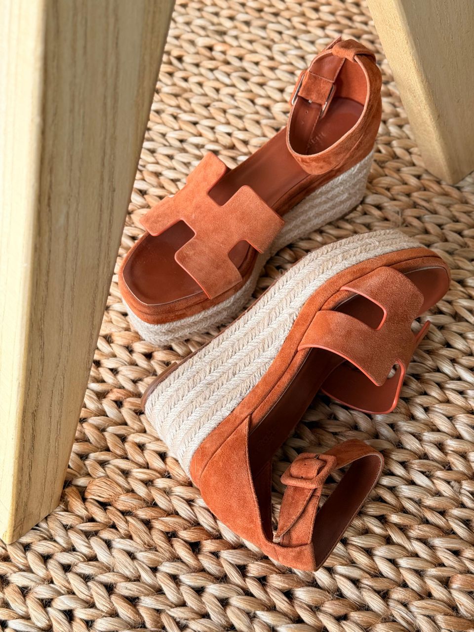 Hermès Iconic H-Strap Espadrille Sandals