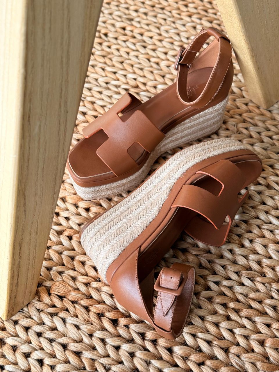 Hermès Iconic H-Strap Espadrille Sandals