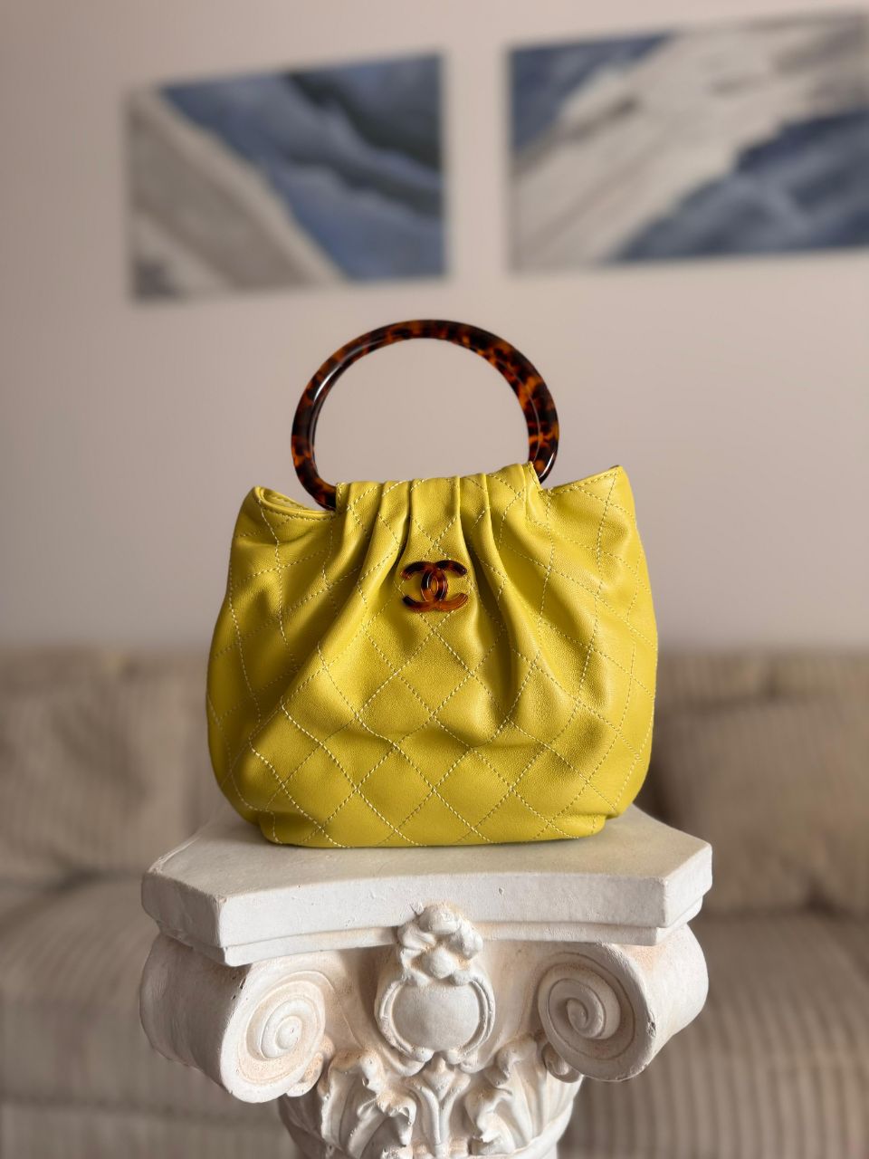 Chanel Hobo Bag with Resin Ring Handle – Quilted Mini Hobo (Leather & Velvet, All Colors)