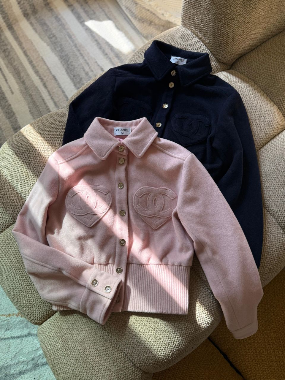 Chanel Embroidered CC Heart Logo Jacket
