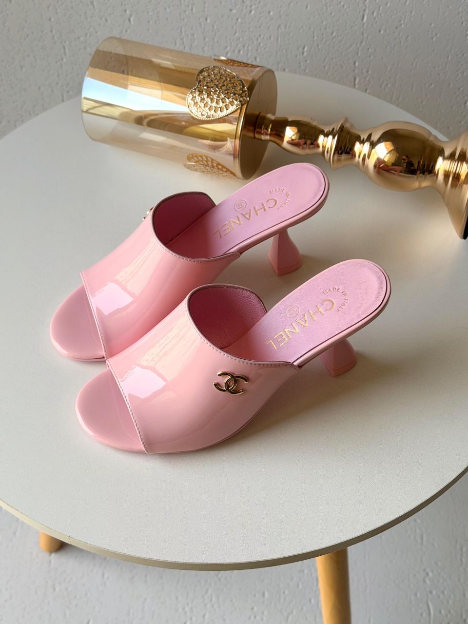 Chanel Patent Open-Toe Heels – Women’s Luxury Sandals