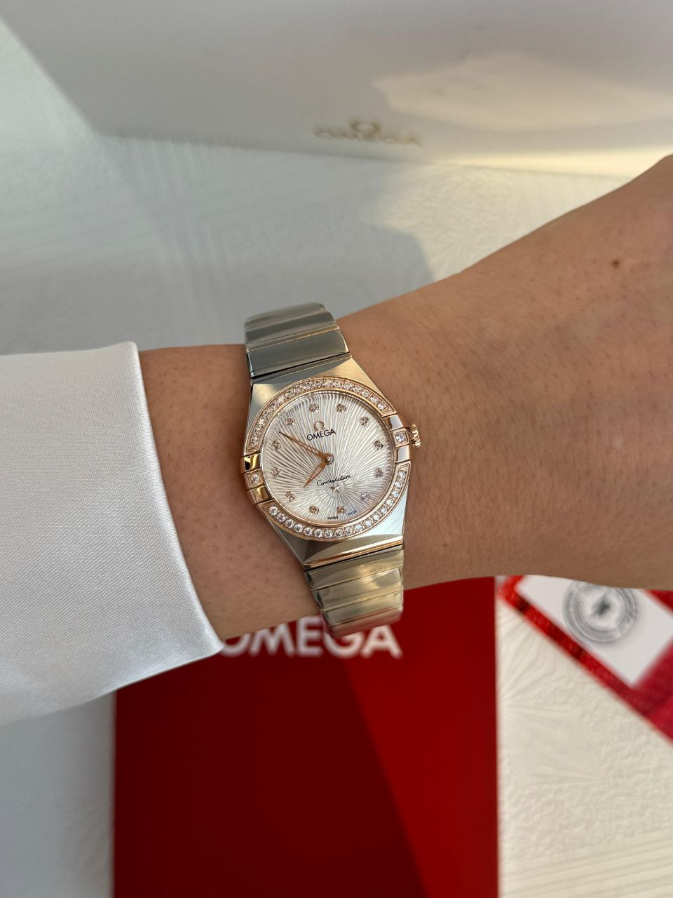 Omega Constellation Diamond Bezel Ladies Watch