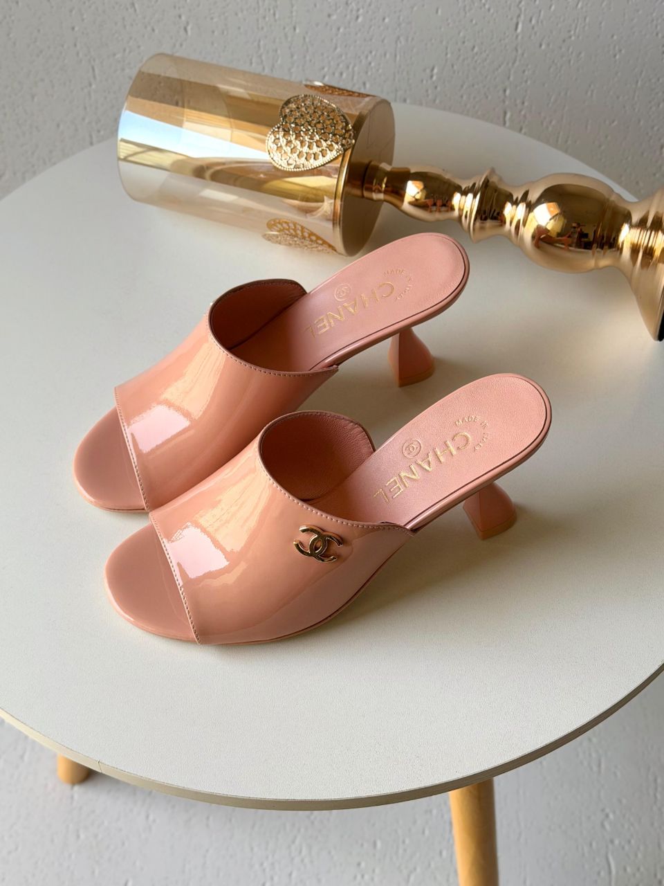 Chanel Patent Open-Toe Heels – Women’s Luxury Sandals