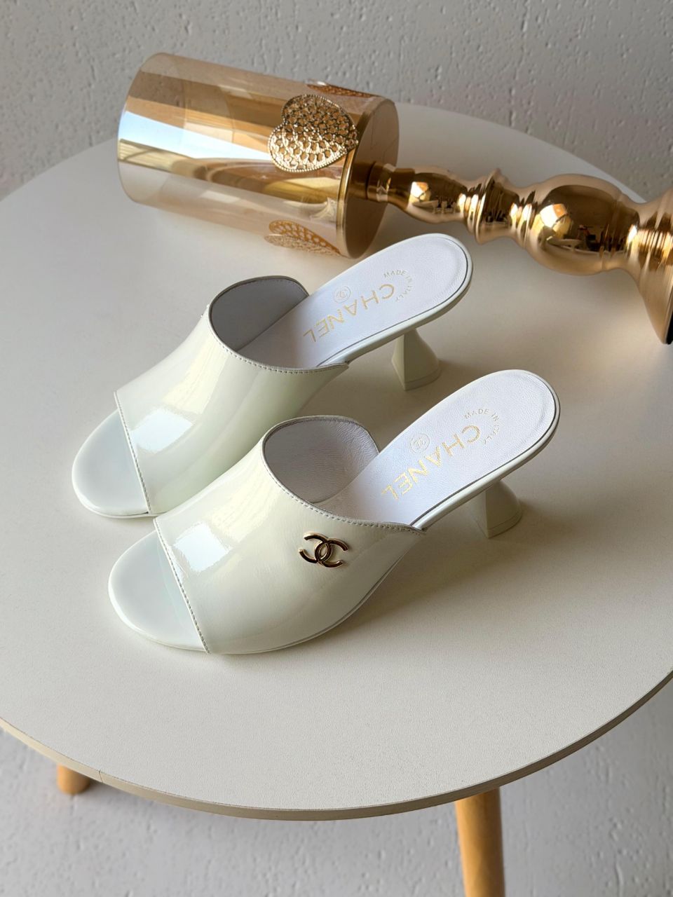 Chanel Patent Open-Toe Heels – Women’s Luxury Sandals