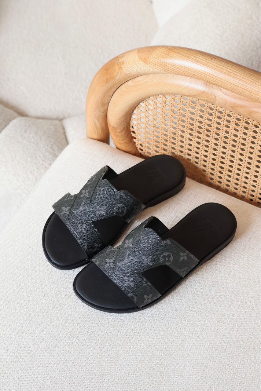 Louis Vuitton H Leather Slide Sandals