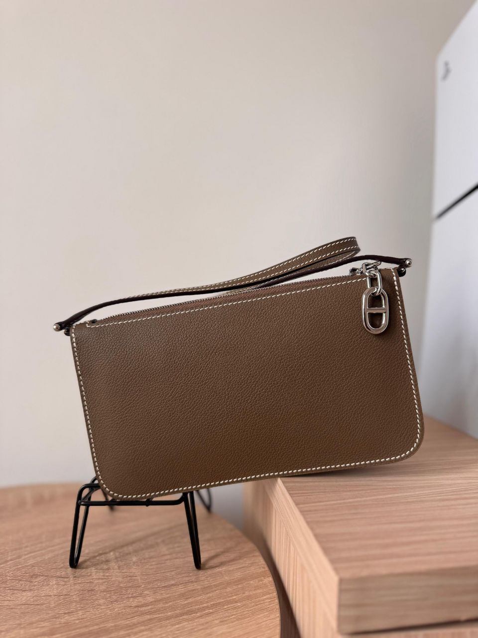 Hermès Zipengo Chain Leather Pouch
