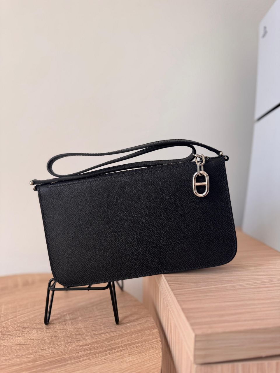 Hermès Zipengo Chain Leather Pouch