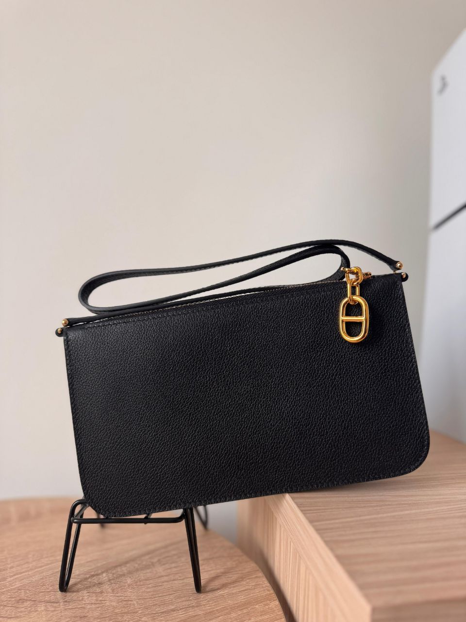 Hermès Zipengo Chain Leather Pouch