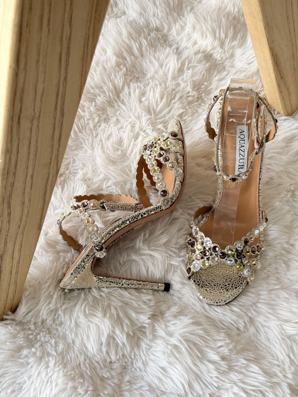 Aquazzura Crystal Heeled Sandals – Full Color Collection